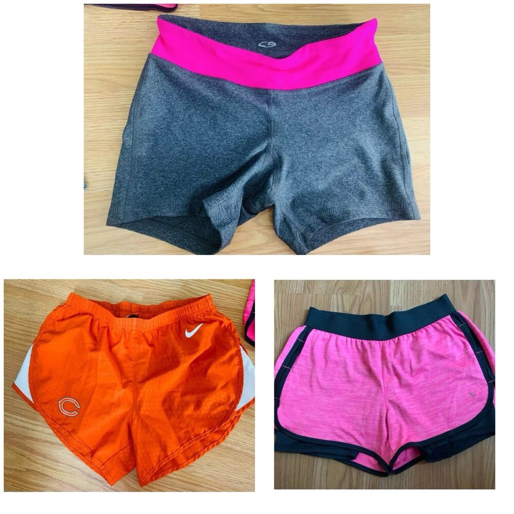Bundle x3 Athletic Workout Running Yoga Shorts Size Nike Champion & Danskin XS